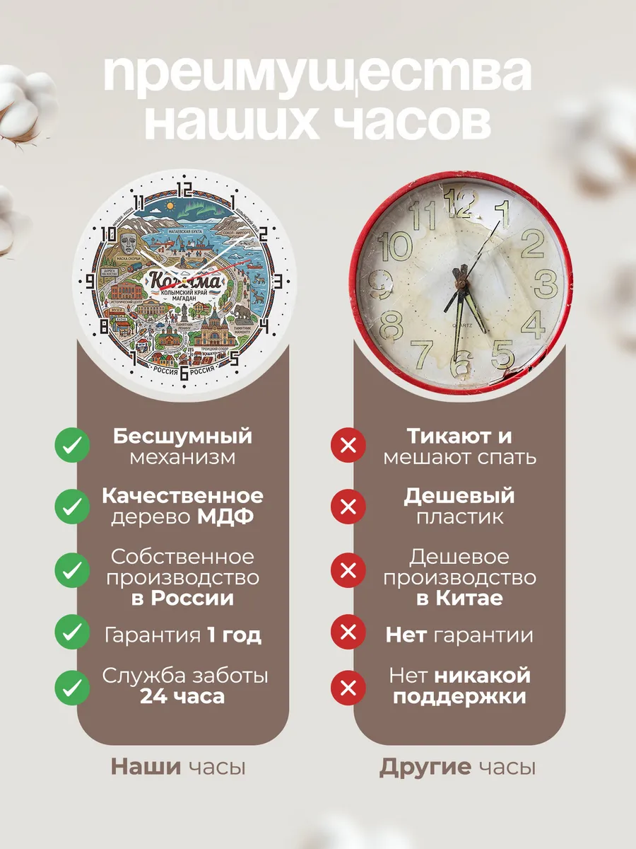 Часы настенные "Колыма" — фото 2