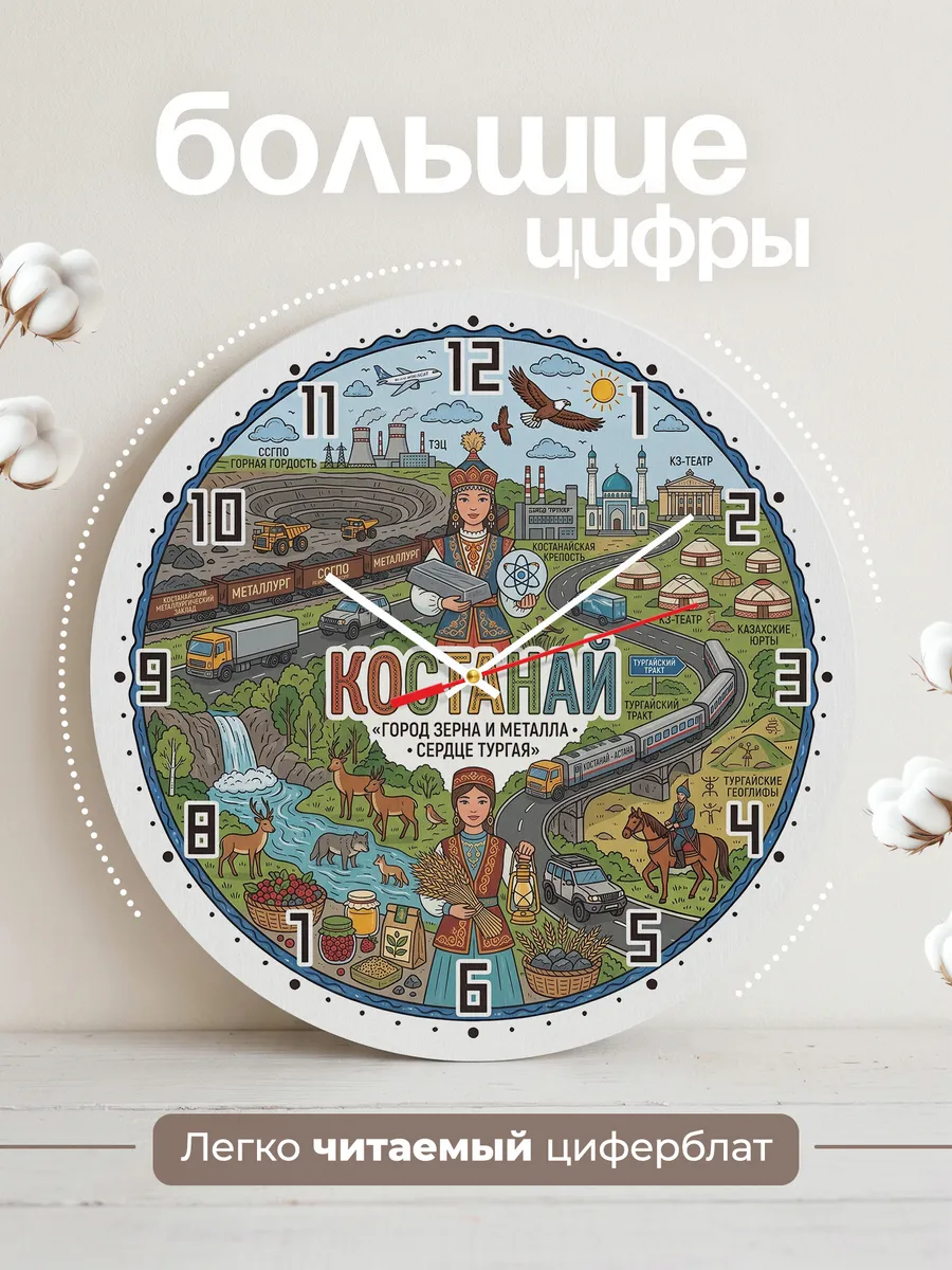 Часы настенные "Костанай" — фото 4