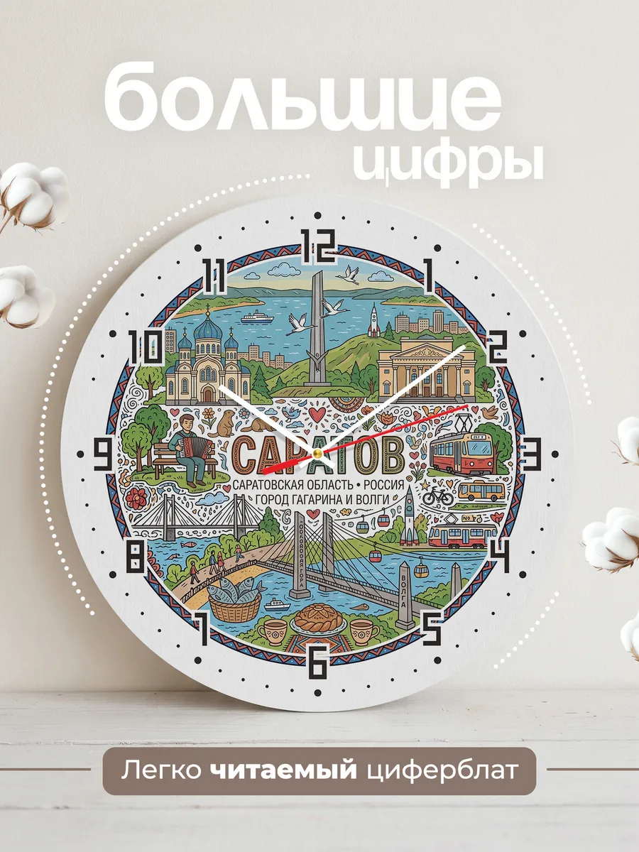 Часы настенные "Саратов" — фото 4