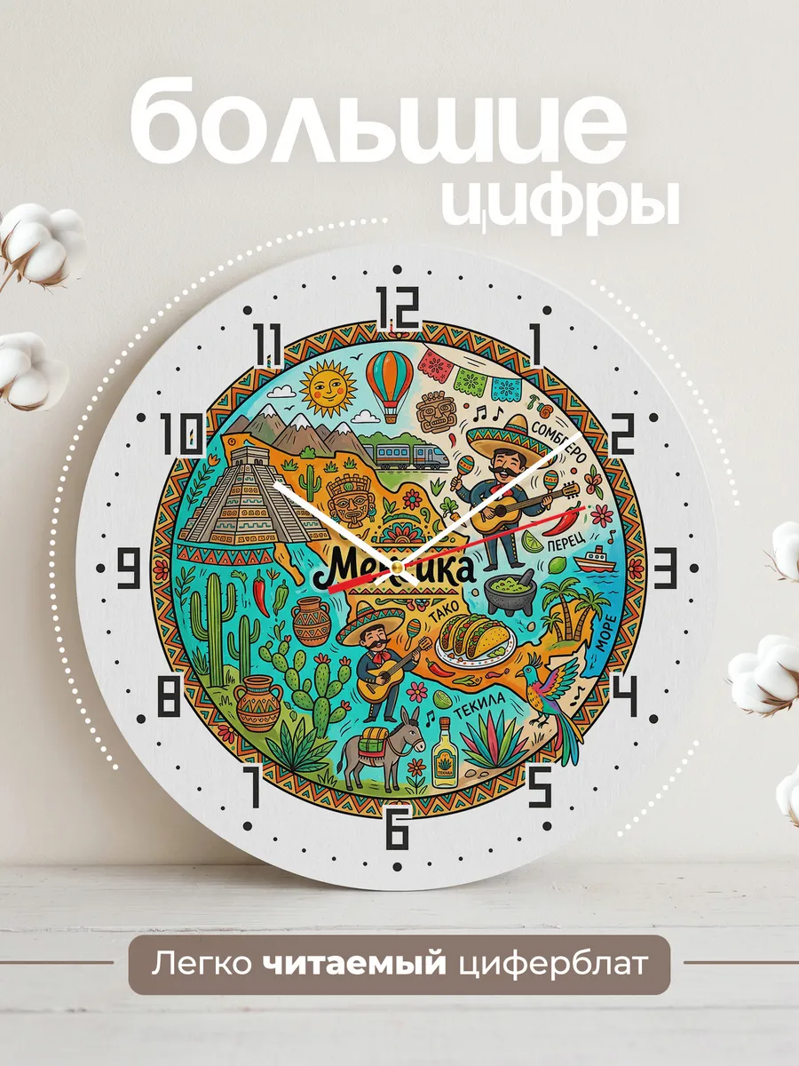 Часы настенные "Мексика" — фото 4