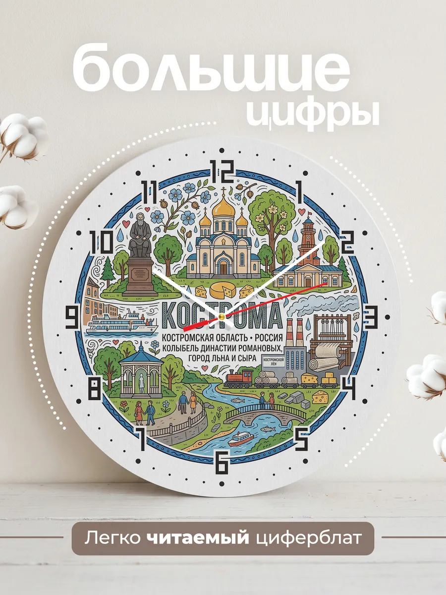 Часы настенные "Кострома" — фото 4