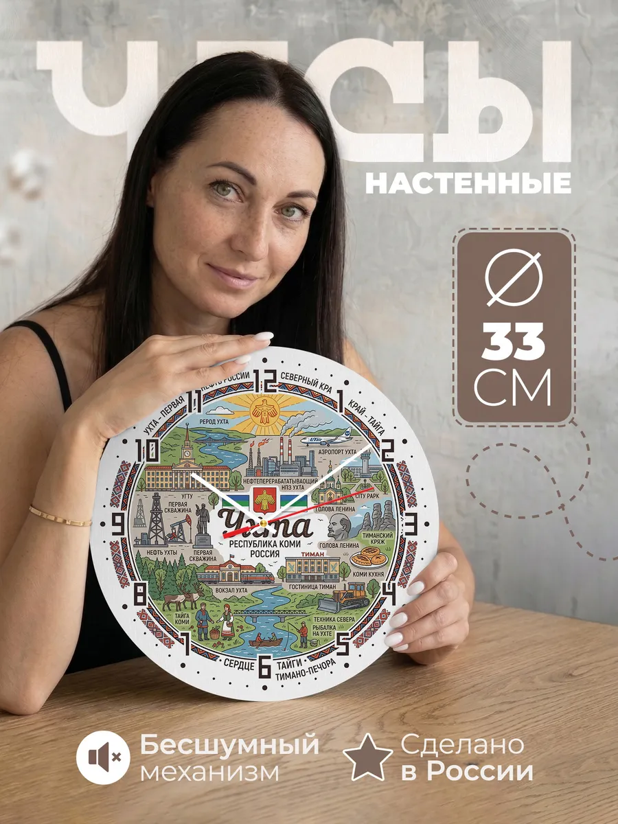 Часы настенные "Ухта"