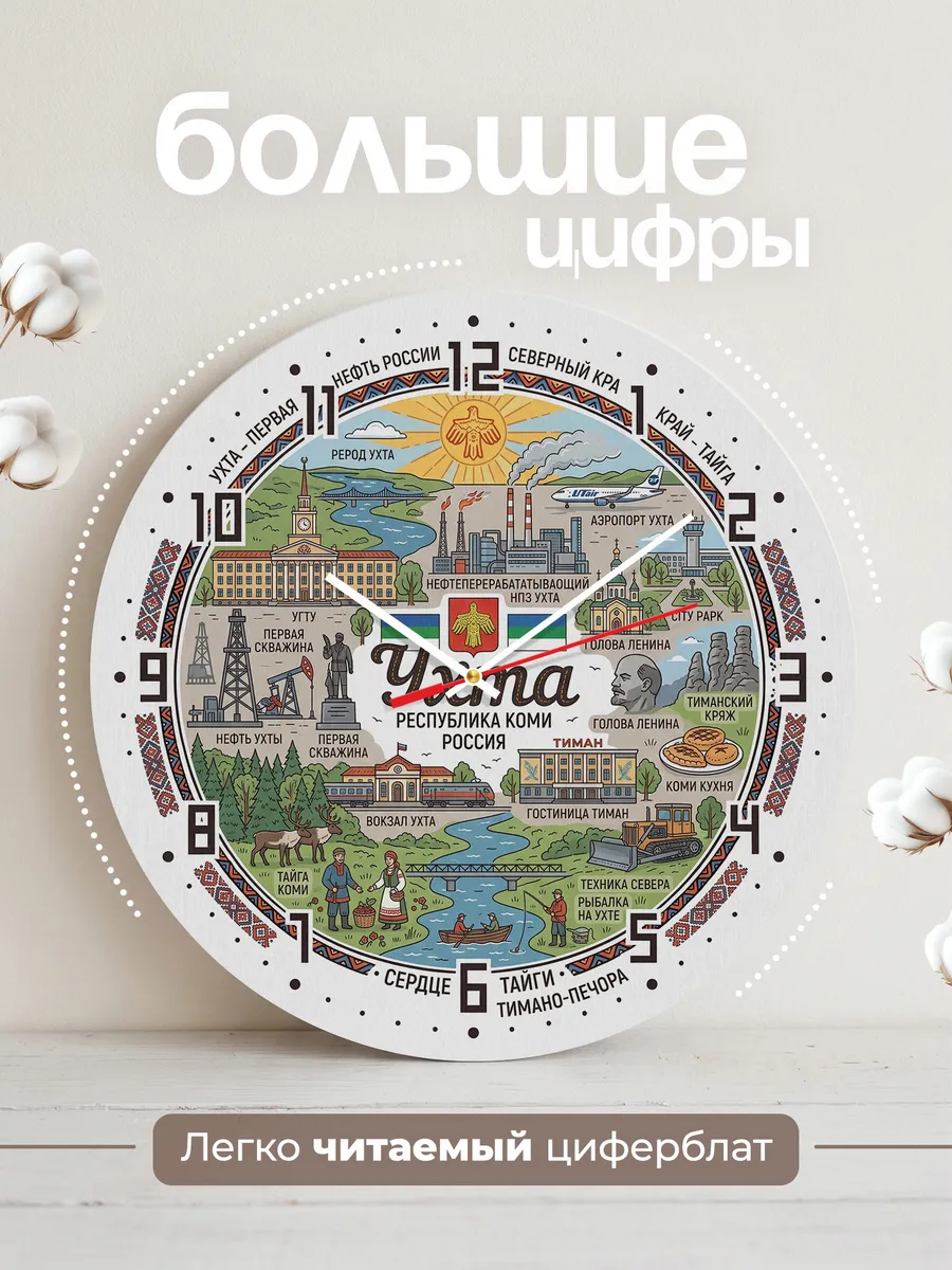Часы настенные "Ухта" — фото 4