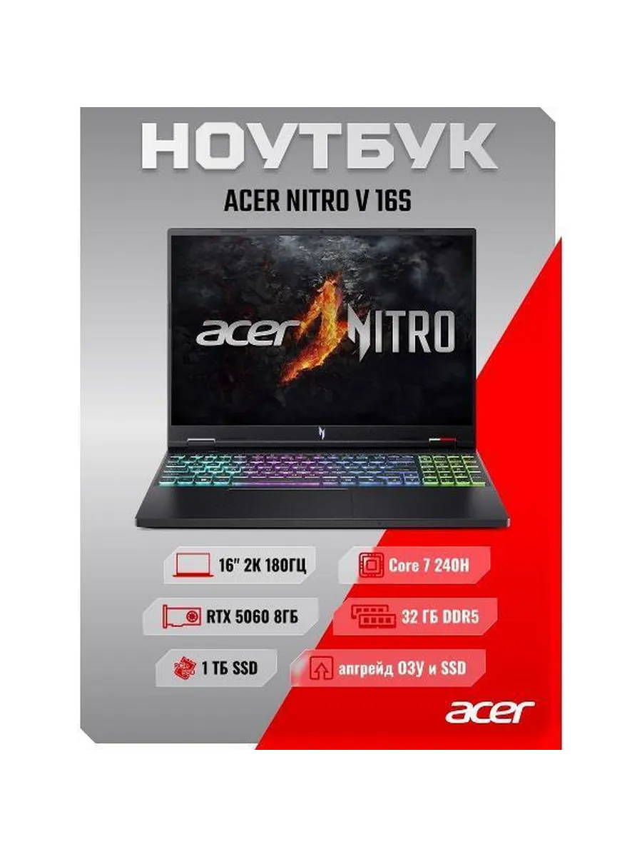 Acer Ноутбук Nitro V 16S ANV16S-71-75R0 [NH U28CD 003]