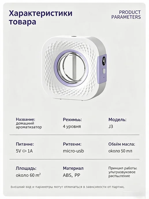 Автоматический ароматизатор для дома арома диффузор, белый, фото 2