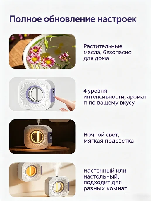 Автоматический ароматизатор для дома арома диффузор, белый, фото 7