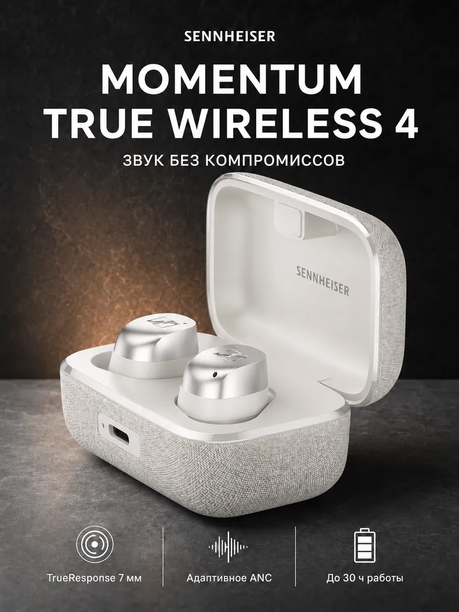 Sennheiser Беспроводные внутриканальные TWS-наушники с ANC