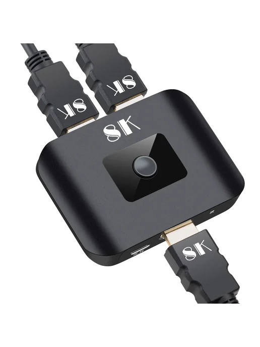 8K HDMI сплиттер 2в1 входы и 1 выход, для мультимедиа, вариант, фото 2