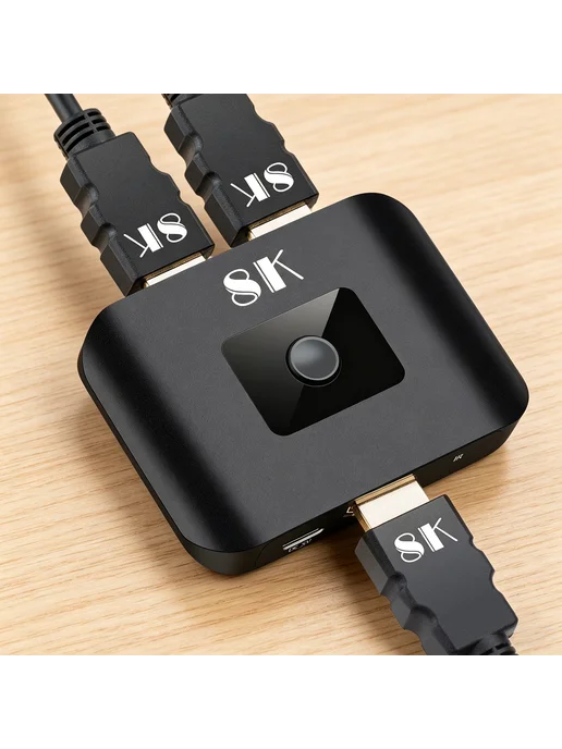 8K HDMI сплиттер 2в1 входы и 1 выход, для мультимедиа, вариант, фото 4