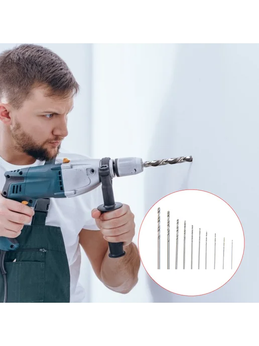 Набор сверл HSS MICRO 25пр, диаметр 0.5-3мм, цанга, вариант, фото 3