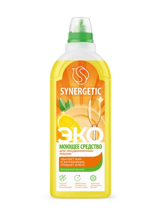 SYNERGETIC Средство для посудомоечной машины с лимоном, 1 л, 1 л, фото 8