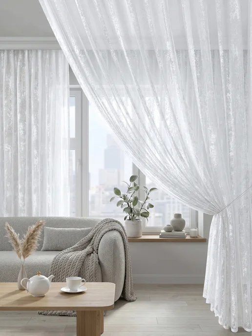 I-linen Тюль в гостиную спальню 200х250 готовый, 200x250, фото 7