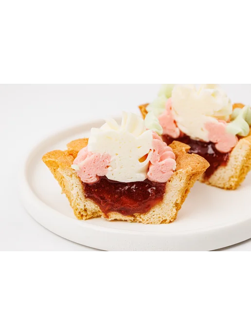 ВкусВилл Корзиночка "Клубничная" с масляным кремом, кафе, вариант, фото 2