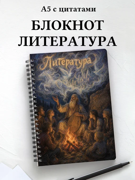 Блокнот Литература с мотивирующими цитатами