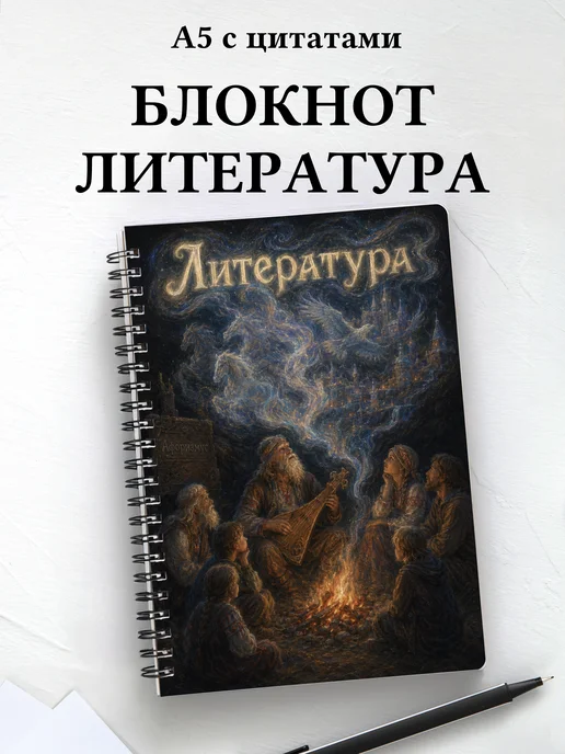 Блокнот Литература с мотивирующими цитатами