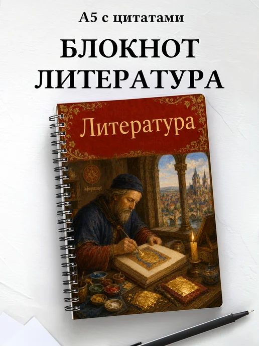 Блокнот Литература с мотивирующими цитатами