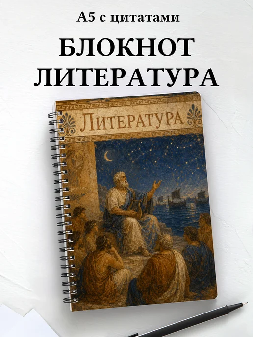 Блокнот Литература с мотивирующими цитатами