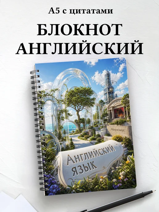 Блокнот Английский язык с мотивирующими цитатами