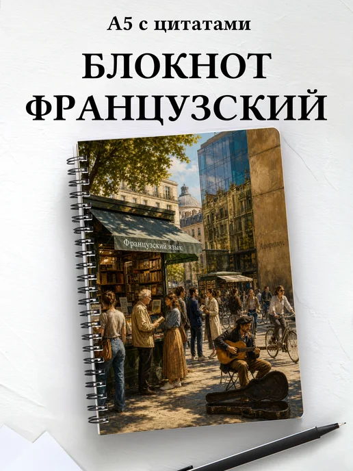 Блокнот Французский язык с мотивирующими цитатами