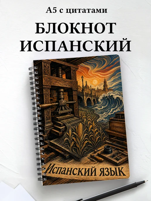 Блокнот Испанский язык с мотивирующими цитатами