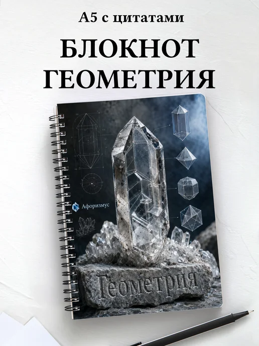 Блокнот Геометрия с мотивирующими цитатами