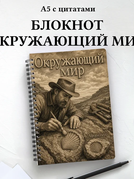 Блокнот Окружающий мир с мотивирующими цитатами