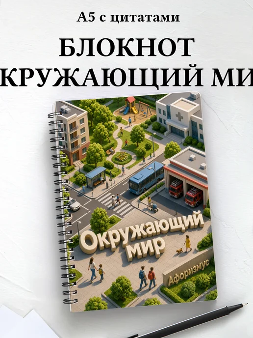 Блокнот Окружающий мир с мотивирующими цитатами