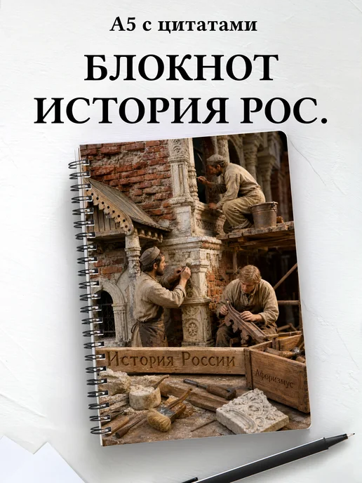 Блокнот История России с мотивирующими цитатами