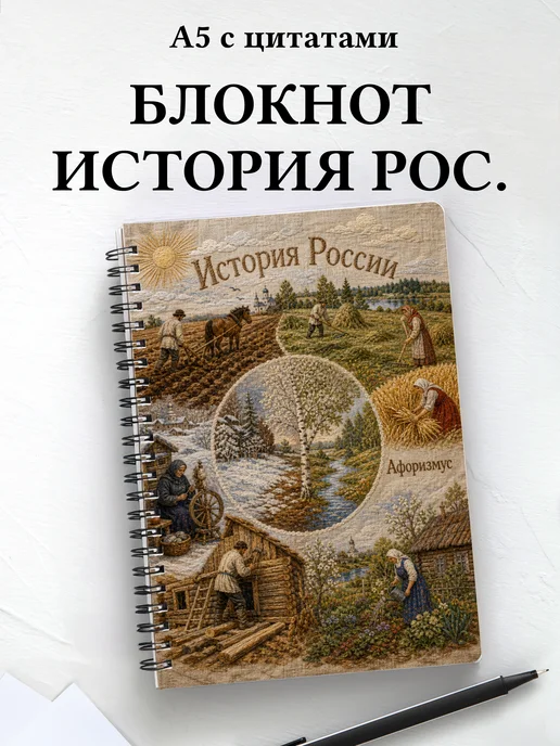 Блокнот История России с мотивирующими цитатами