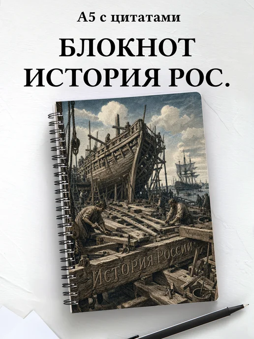 Блокнот История России с мотивирующими цитатами