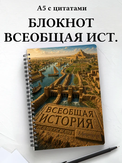 Блокнот Всеобщая история с мотивирующими цитатами