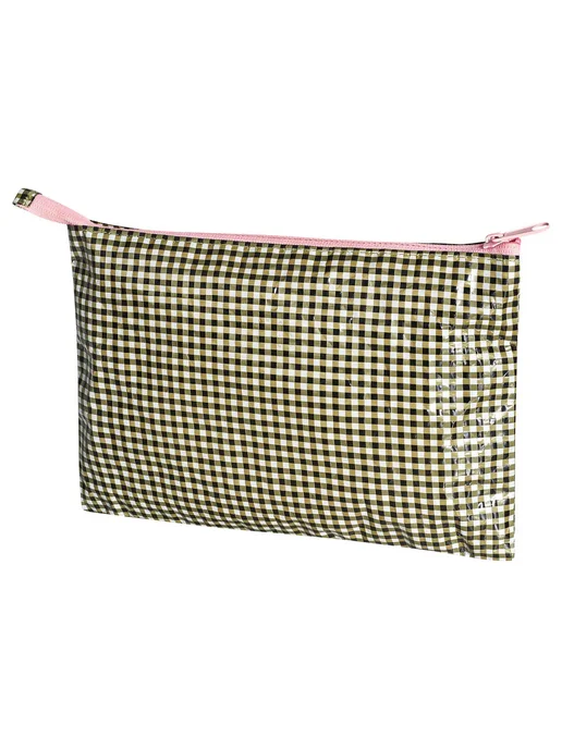IKEA Косметичка - ROMELSON, в клетку, желтая, 24x16 см, 1 шт, 24x16 см, 1 шт, фото 2