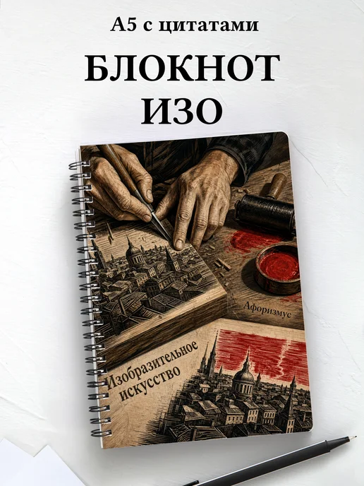 Блокнот Изобразительное искусство с мотивирующими цитатами
