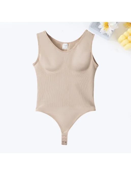 Боди для коррекции фигуры Nude XL Женское, для йоги, утягива…, бежевый, фото 4