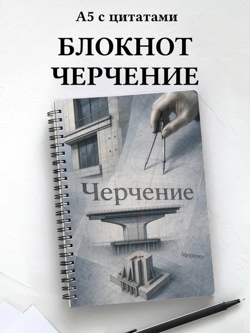 Блокнот Черчение с мотивирующими цитатами