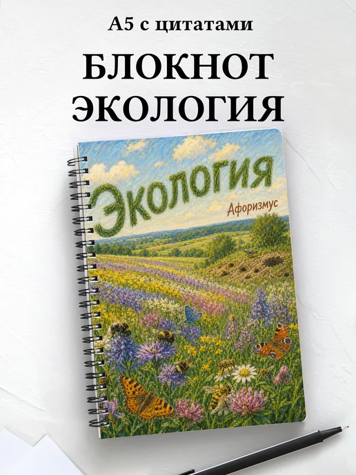 Блокнот Экология с мотивирующими цитатами