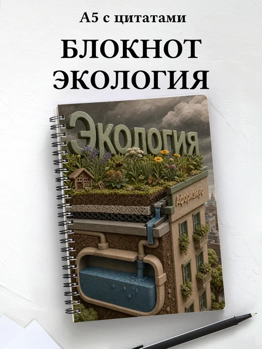 Блокнот Экология с мотивирующими цитатами