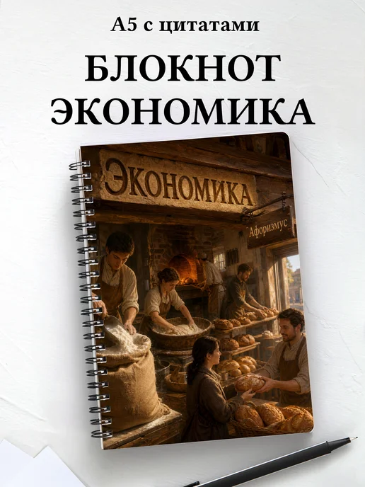 Блокнот Экономика с мотивирующими цитатами