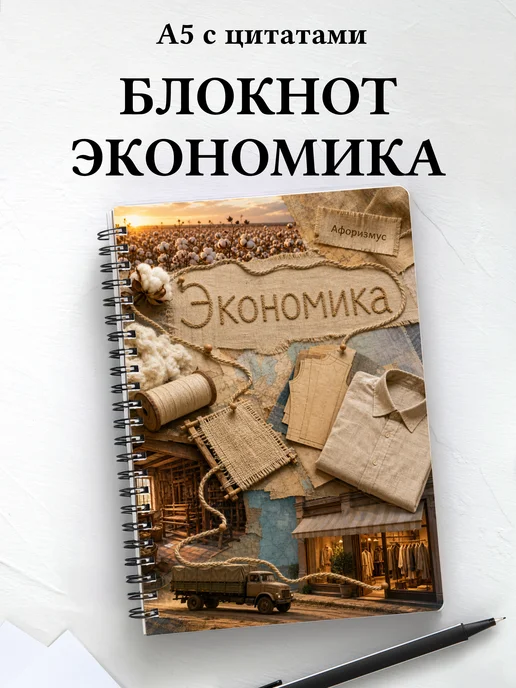 Блокнот Экономика с мотивирующими цитатами