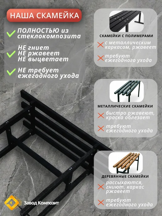 Скамейка на кладбище лавочка на могилу, черный, фото 4