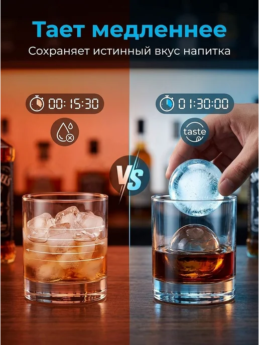 Силиконовая форма для ледяных шаров на 6 ячеек, черный, фото 2