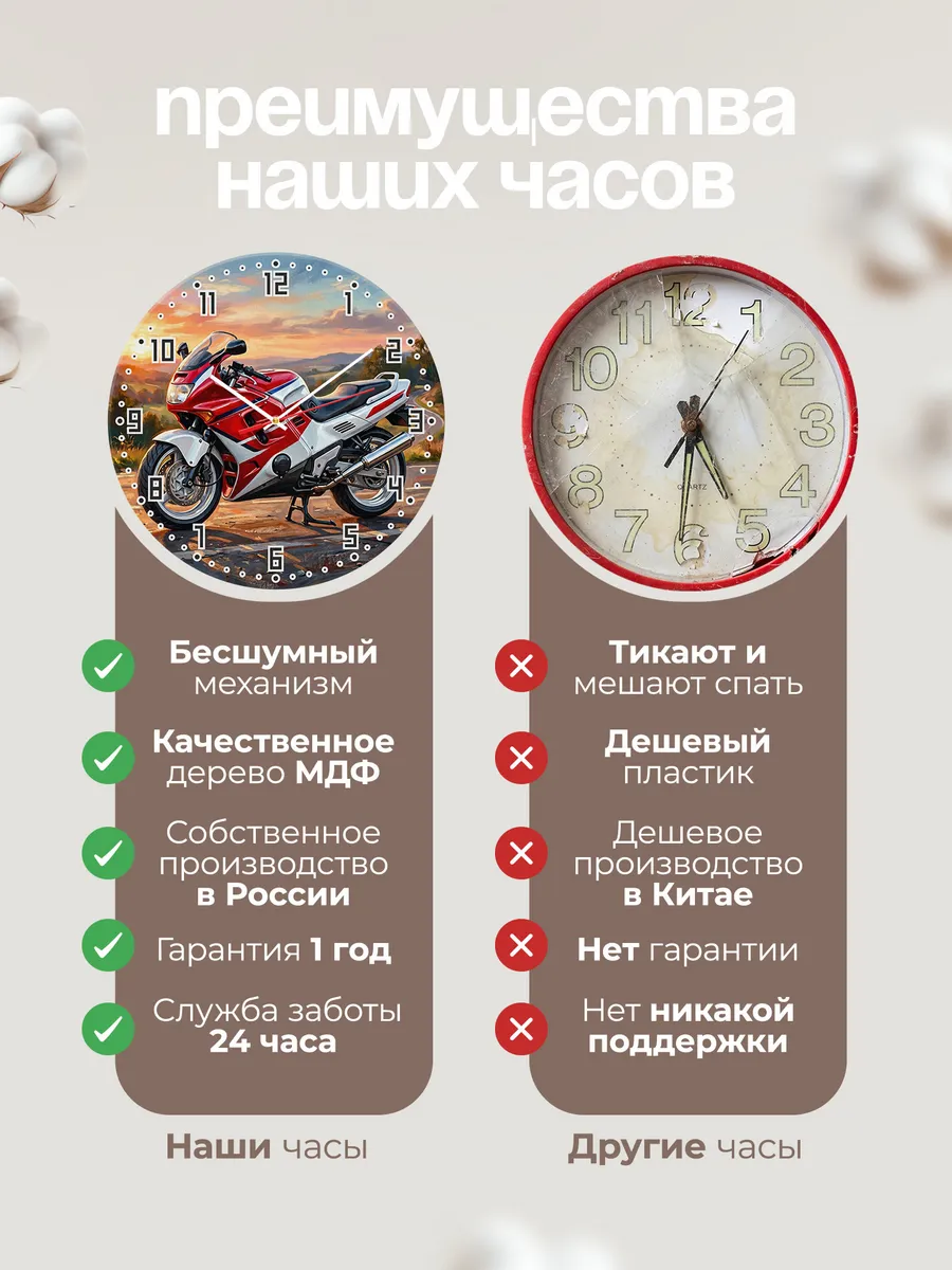 Часы настенные "Honda CBR1000F" — фото 2