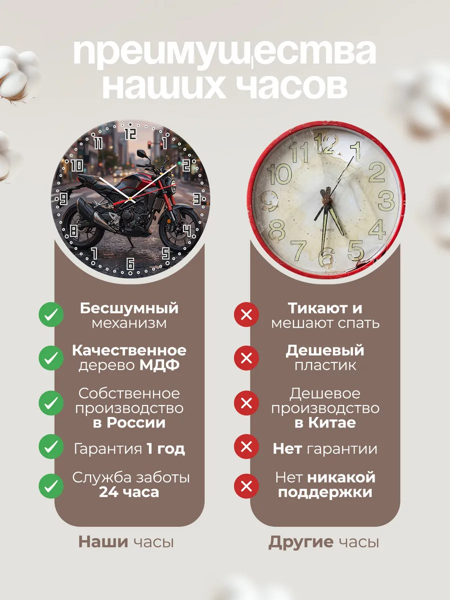 Часы настенные "Honda CB250R" — фото 2