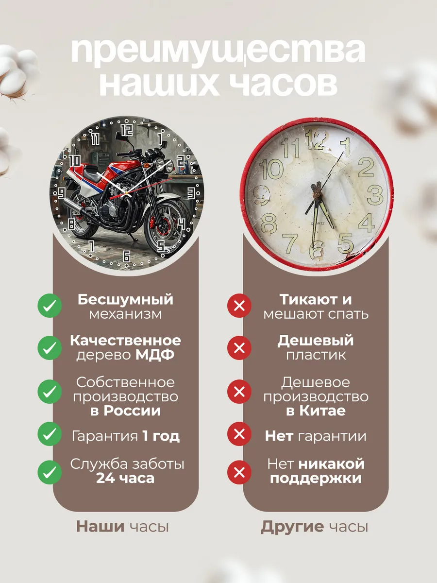 Часы настенные "Honda CBR400F" — фото 2