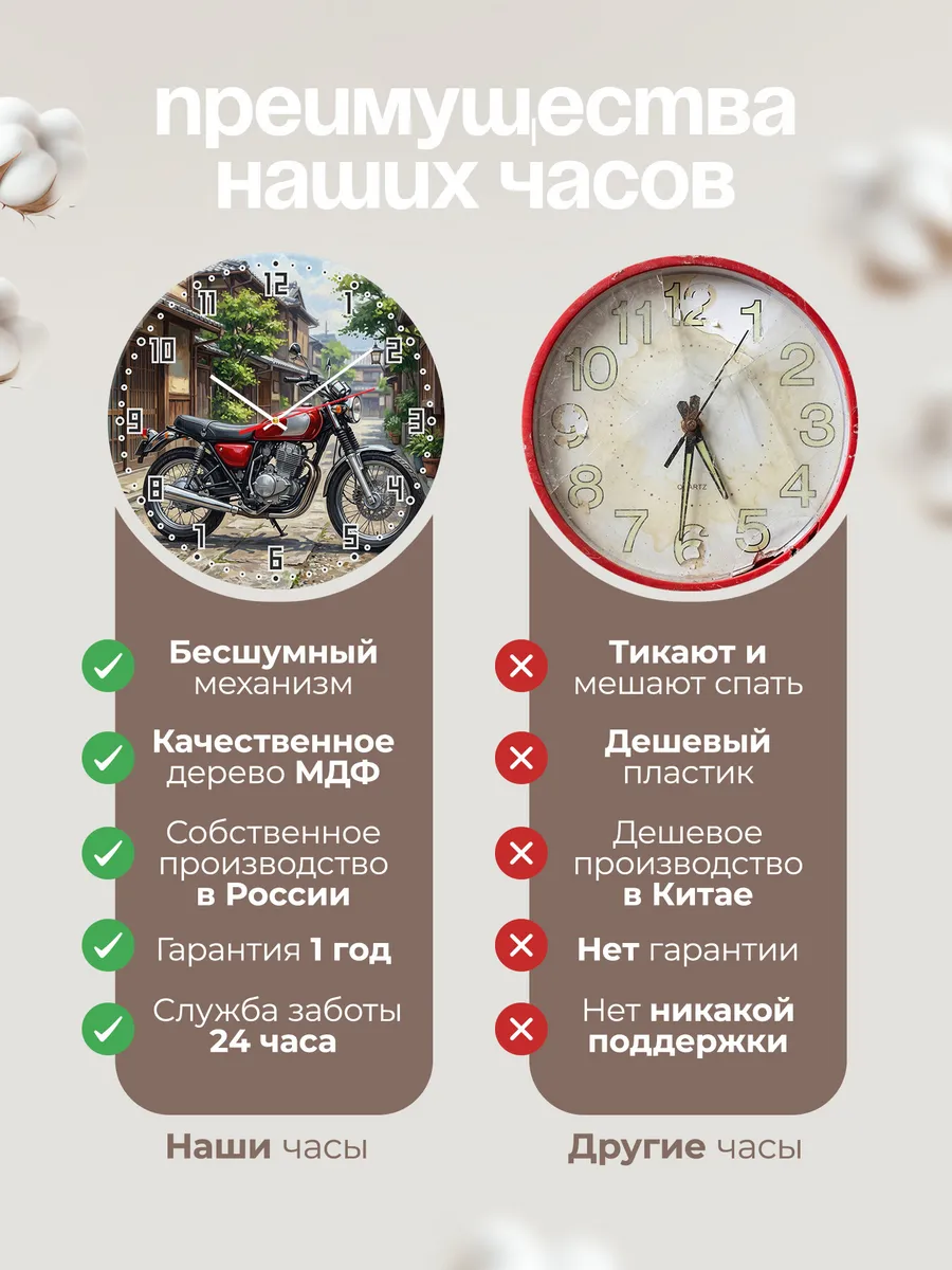 Часы настенные "Honda CB400SS" — фото 2