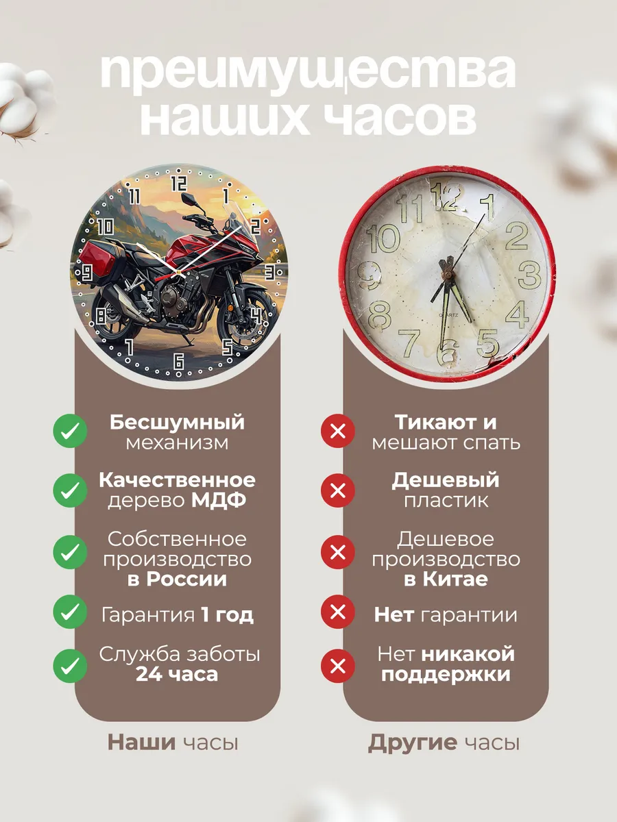 Часы настенные "Honda CB1000GT" — фото 2