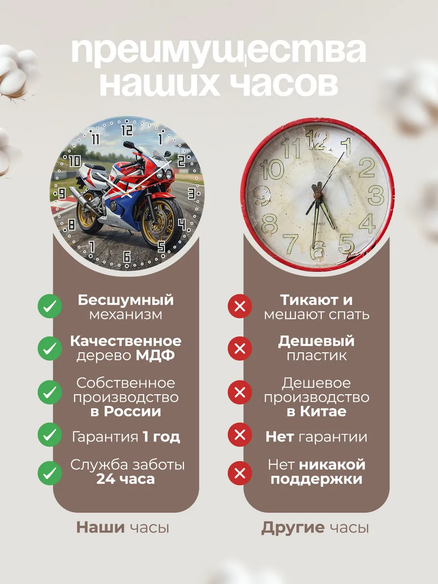 Часы настенные "Honda CBR400RR" — фото 2
