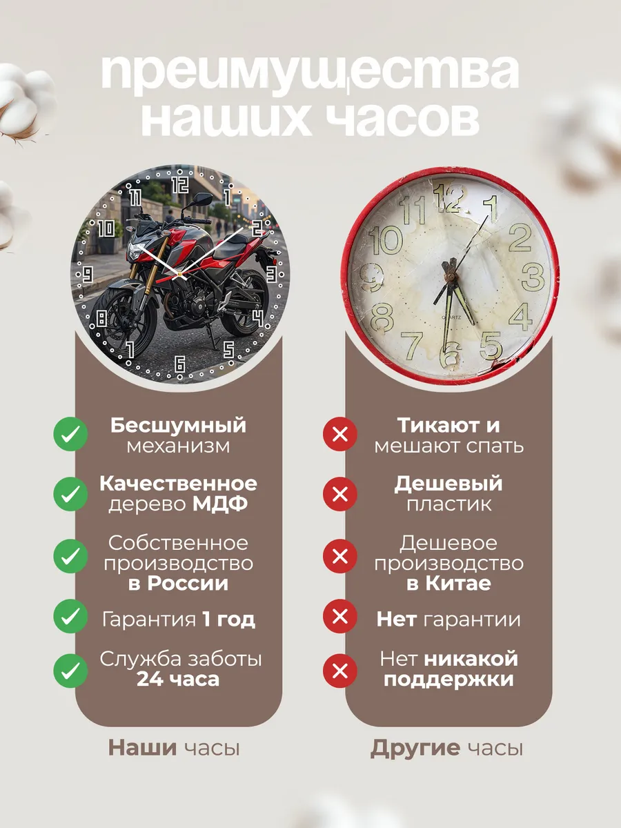 Часы настенные "Honda CB300F" — фото 2