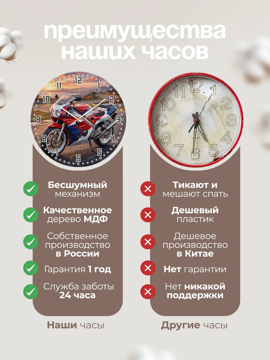 Часы настенные "Honda CBR400R" — фото 2