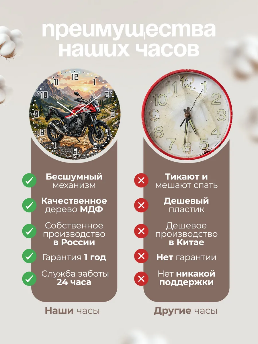 Часы настенные "Honda CB500X" — фото 2